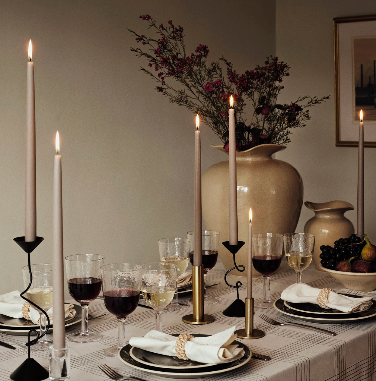 Florentina L Glossy Glazed Μπεζ Kεραμικό, Ø33 x H44 cm BROSTE COPENHAGEN