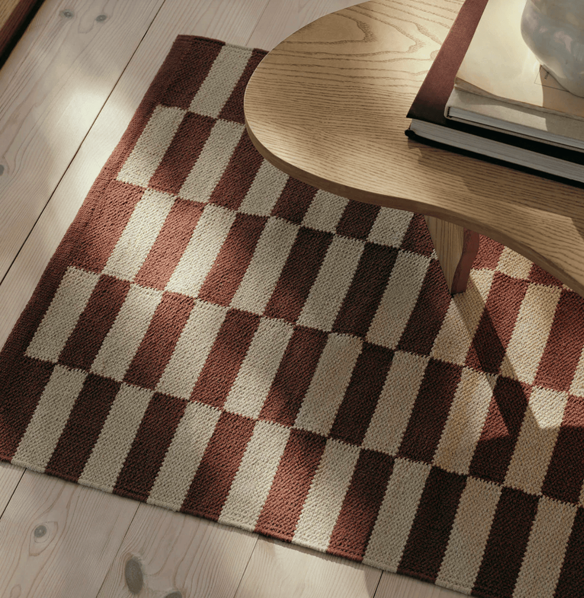 Χαλί Jane 100% Βαμβάκι Μόκα / Μπεζ W70 x L200 cm Broste Copenhagen