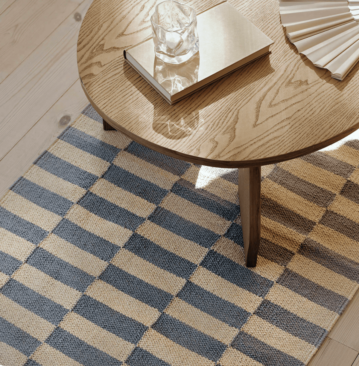 Χαλί Jane 100% Βαμβάκι Γαλάζιο/ Μπεζ W70 x L200 cm Broste Copenhagen