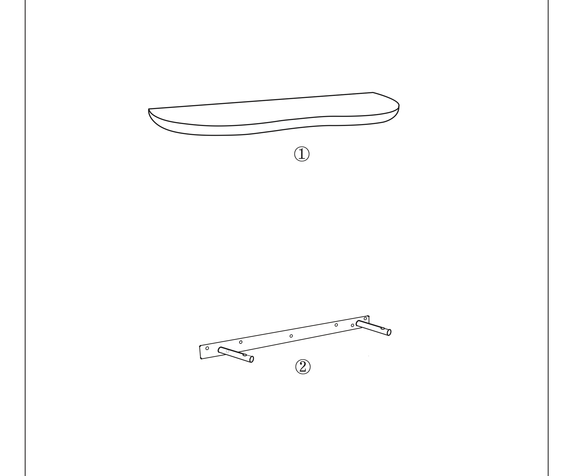 Ράφι Botta - MDF Ξύλο Καφέ W57 x L19 x H2,5 cm HOUSE NORDIC