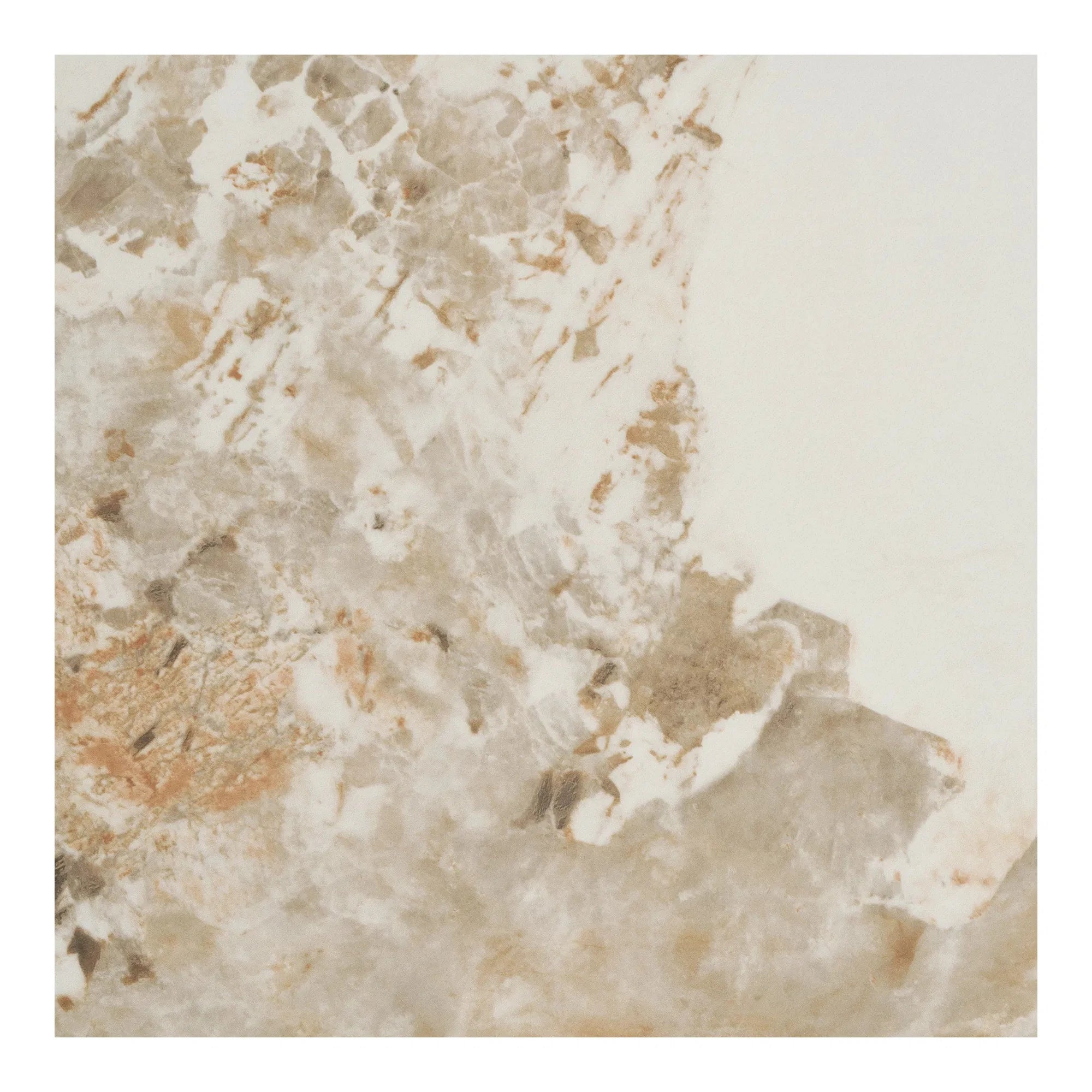 Τραπεζάκι Σαλονιού Athens - MDF Ξύλινη Βάση Κεραμική Άσπρη Επιφάνεια ø80 x H40 cm HOUSE NORDIC