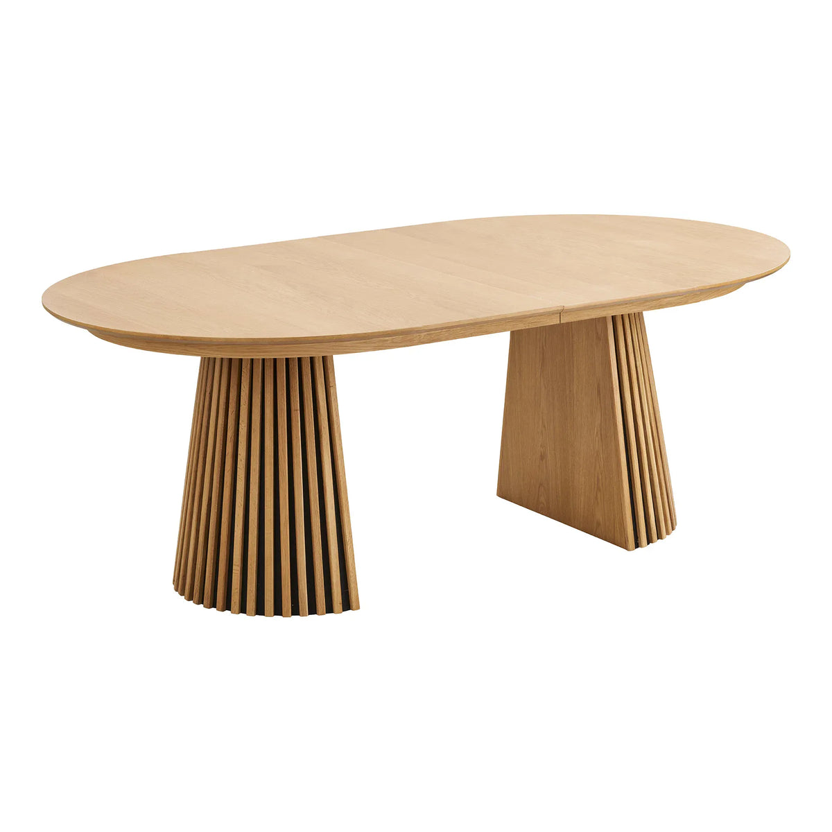Osaka Dining Table Οβάλ 2 Επεκτάσεων Natural Oak Veneer MDF 120x200-250-300x75 cm NORDIC HOUSE