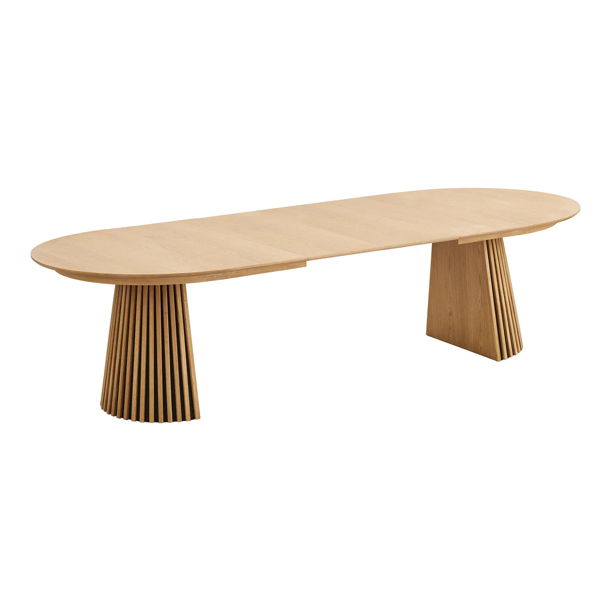 Osaka Dining Table Οβάλ 2 Επεκτάσεων Natural Oak Veneer MDF 120x200-250-300x75 cm NORDIC HOUSE