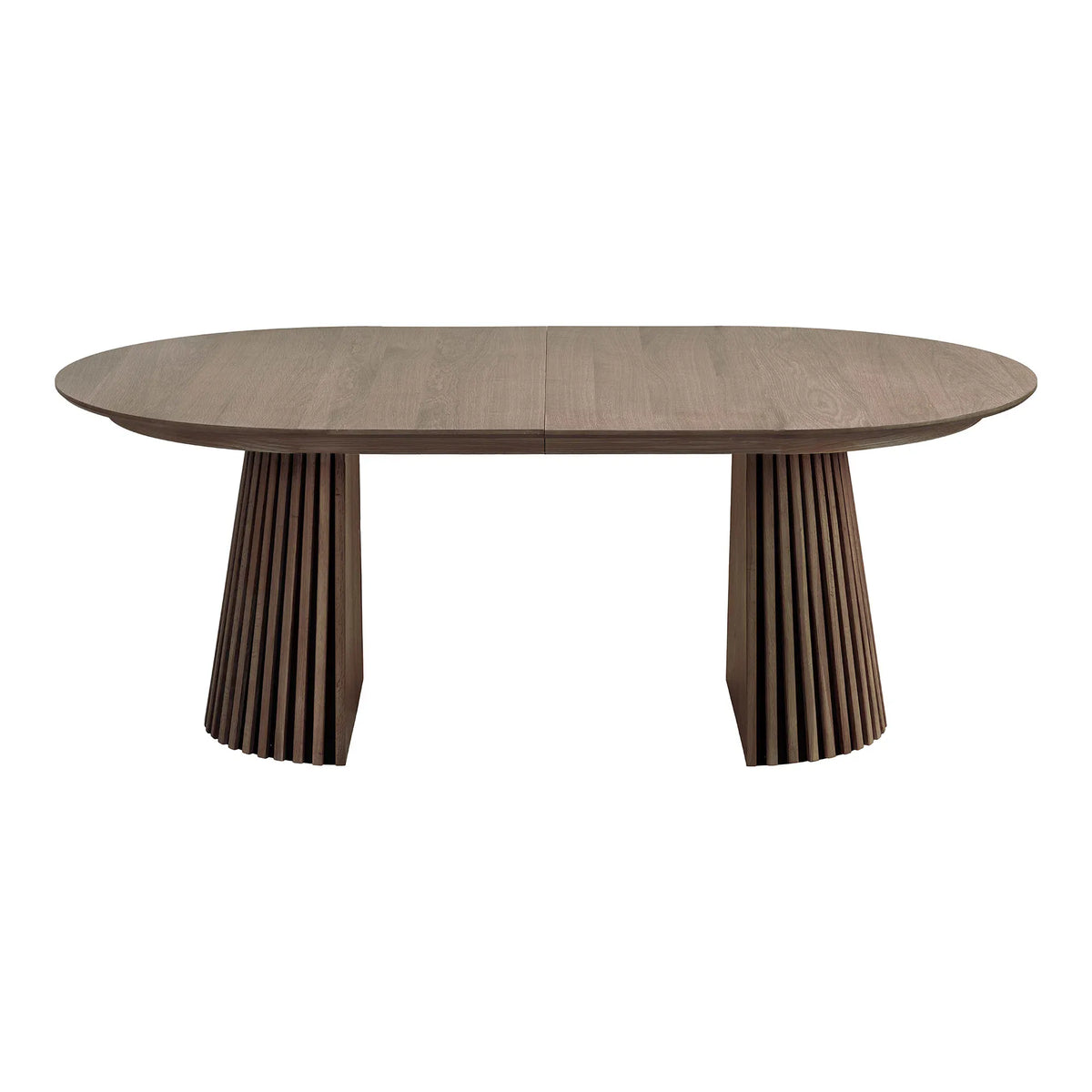 Osaka Dining Table Οβάλ 2 Επεκτάσεων Smoked Kαφέ, Oak Veneer, MDF 120x200-250-300x75 cm NORDIC HOUSE