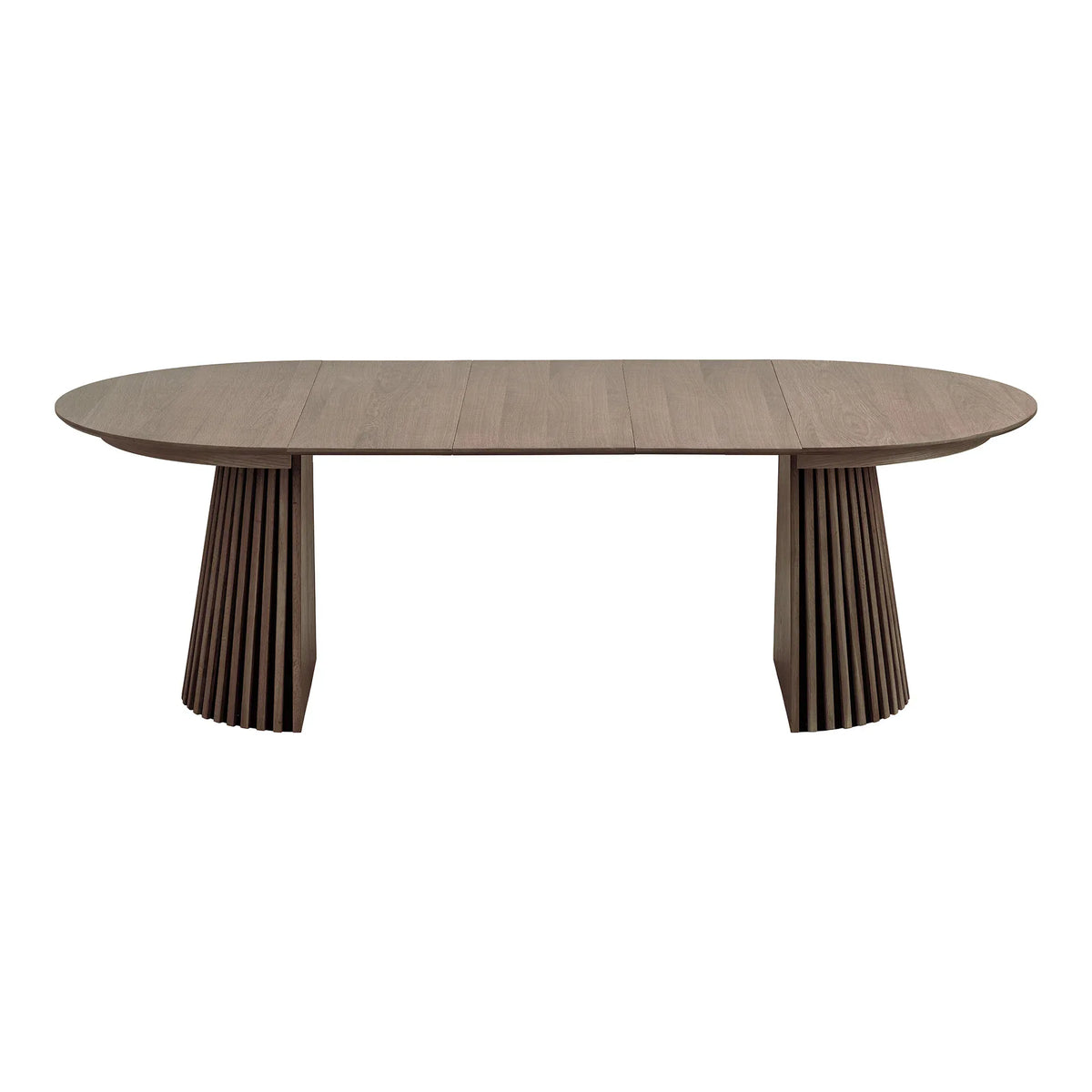 Osaka Dining Table Στρογγυλή 3 Επεκτάσεων, Smoked Καφέ Oak Veneer, MDF ø120x120-160-200-240x75 cm NORDIC HOUSE