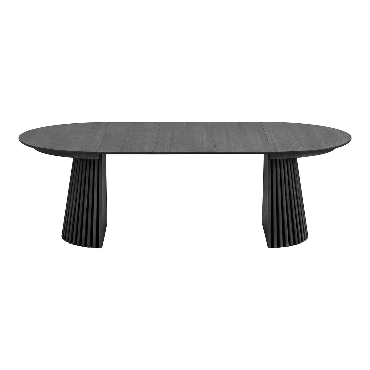 Osaka Dining Table Στρογγυλή 3 Επεκτάσεων, Oak Veneer Μαύρη, MDF ø120x120-160-200-240x75 cm NORDIC HOUSE