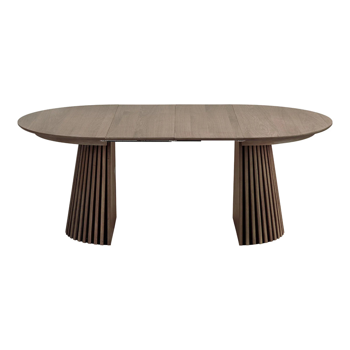 Osaka Dining Table Στρογγυλή 3 Επεκτάσεων, Smoked Καφέ Oak Veneer, MDF ø120x120-160-200-240x75 cm NORDIC HOUSE