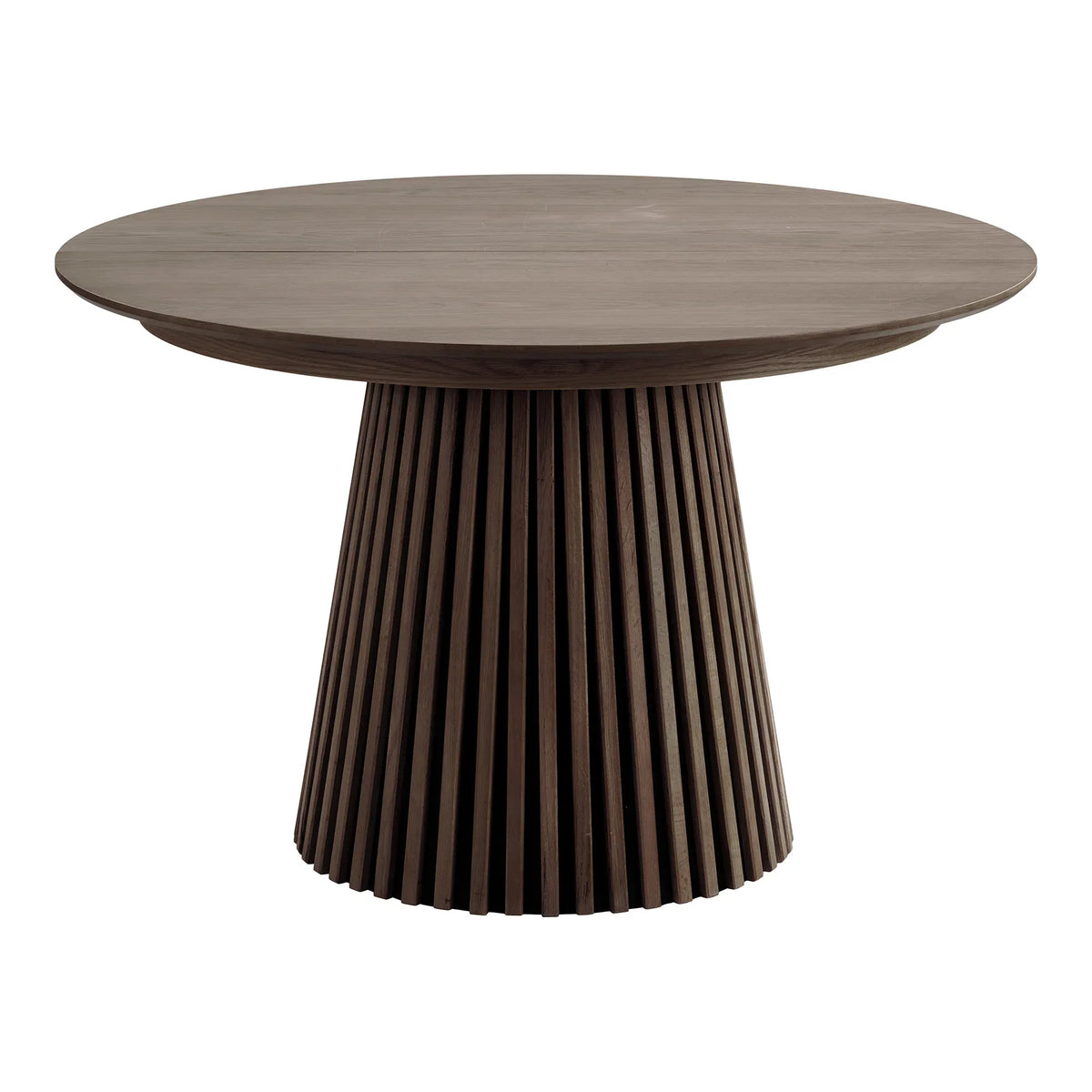 Osaka Dining Table Στρογγυλή 3 Επεκτάσεων, Smoked Καφέ Oak Veneer, MDF ø120x120-160-200-240x75 cm NORDIC HOUSE