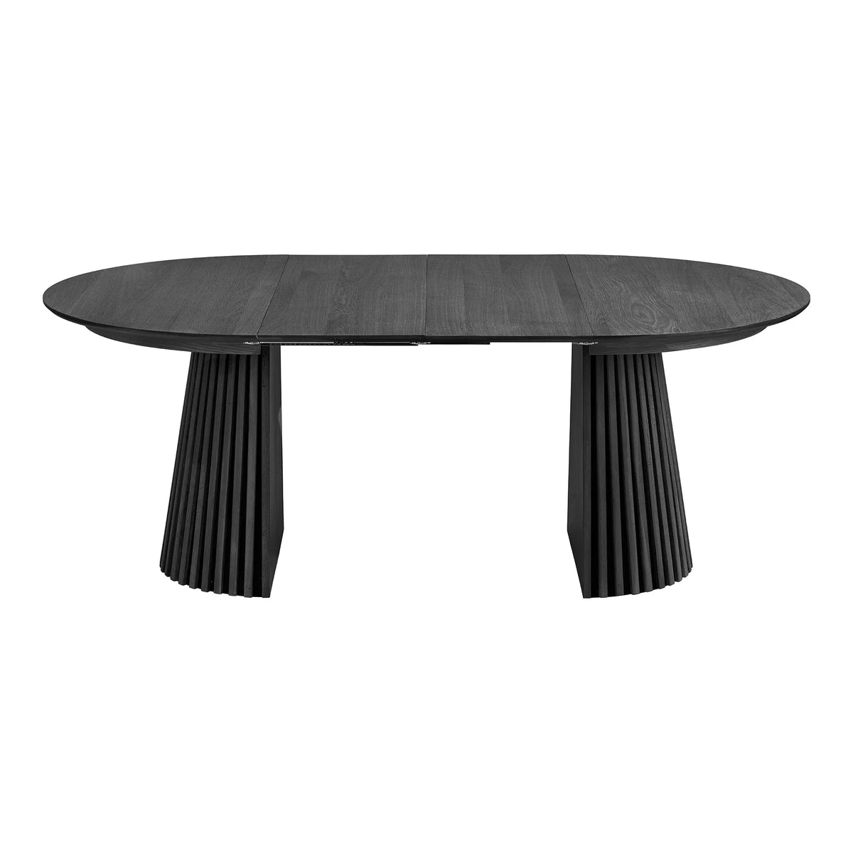 Osaka Dining Table Στρογγυλή 2 Επεκτάσεων, Oak Veneer Μαύρη, MDF ø120x120-160-200x75 cm NORDIC HOUSE (Copy)