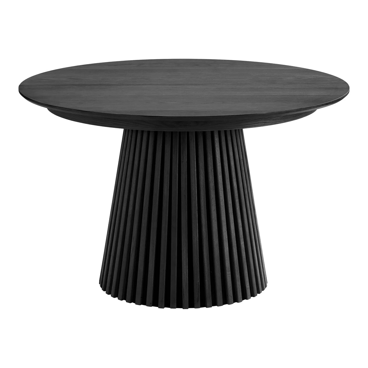 Osaka Dining Table Στρογγυλή 2 Επεκτάσεων, Oak Veneer Μαύρη, MDF ø120x120-160-200x75 cm NORDIC HOUSE (Copy)