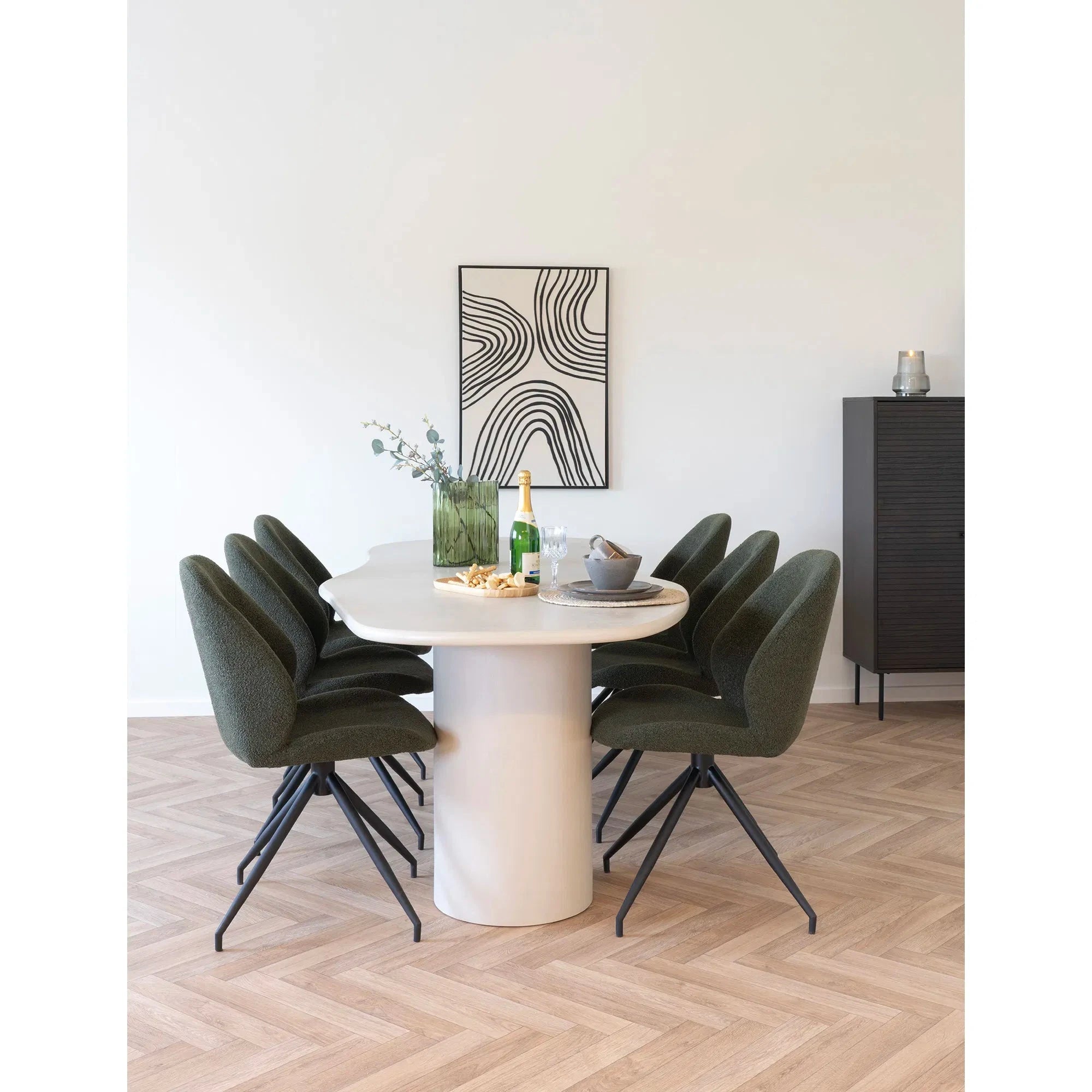 Τραπεζαρία Maranola - MDF Μπεζ W96 x L240 x H76 cm HOUSE NORDIC