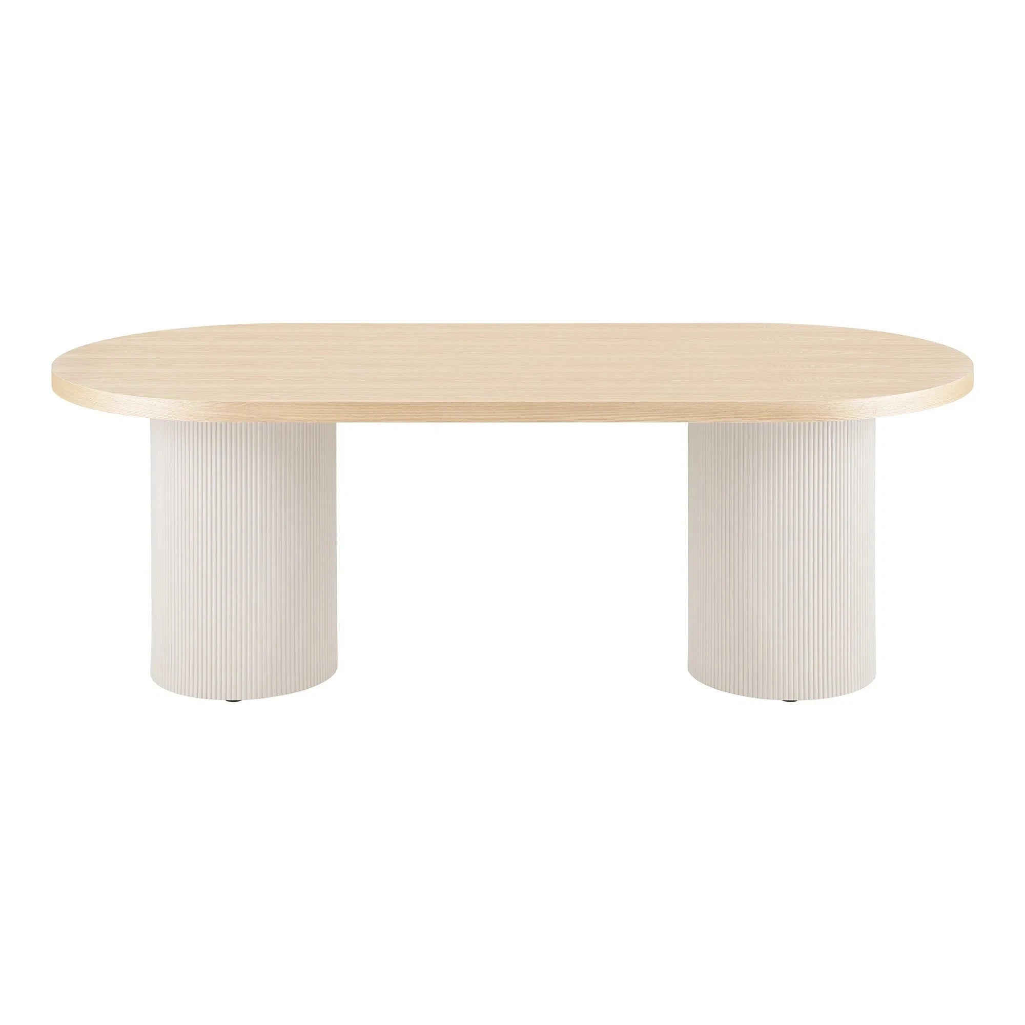 HOUSE NORDIC Dining Table Solva Dining Table Sand Natural Αsh Wood W100xL220xH75 NORDIC HOUSE