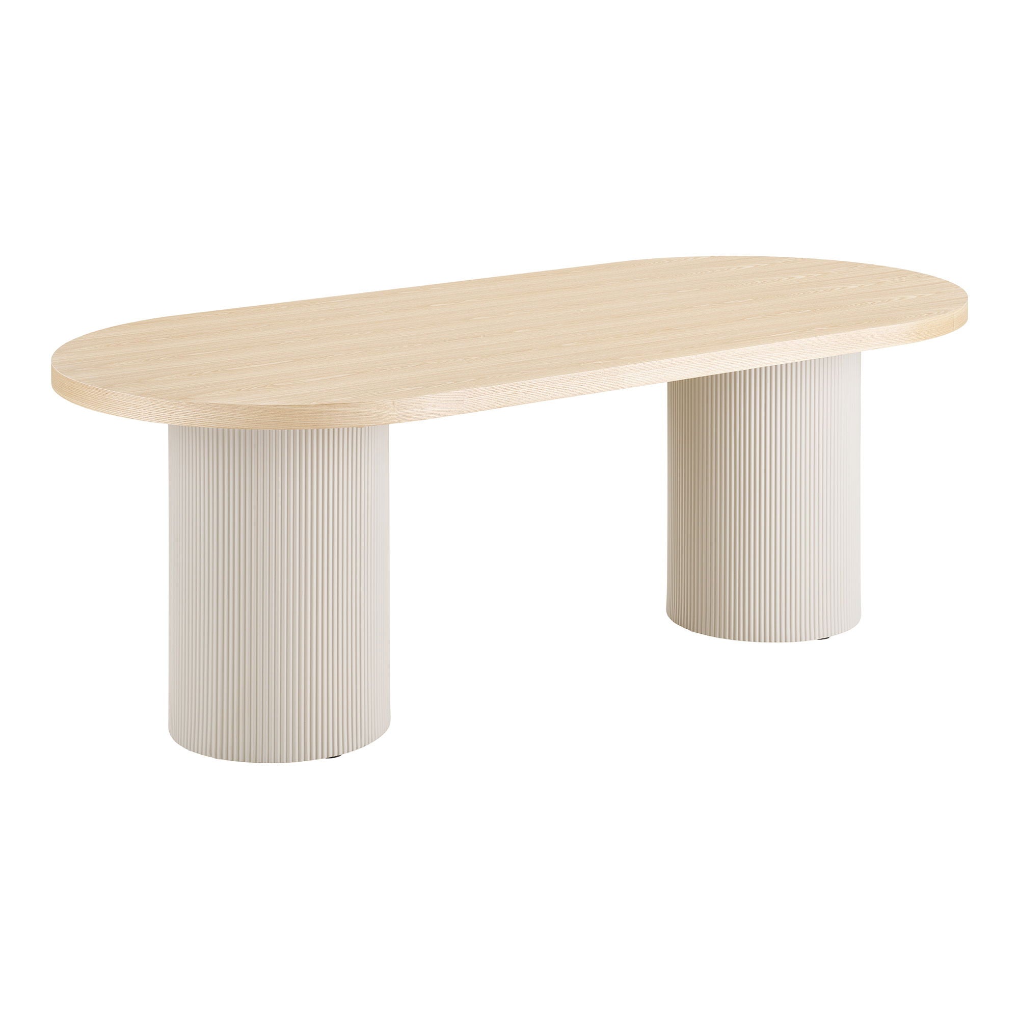 HOUSE NORDIC Dining Table Solva Dining Table Sand Natural Αsh Wood W100xL220xH75 NORDIC HOUSE