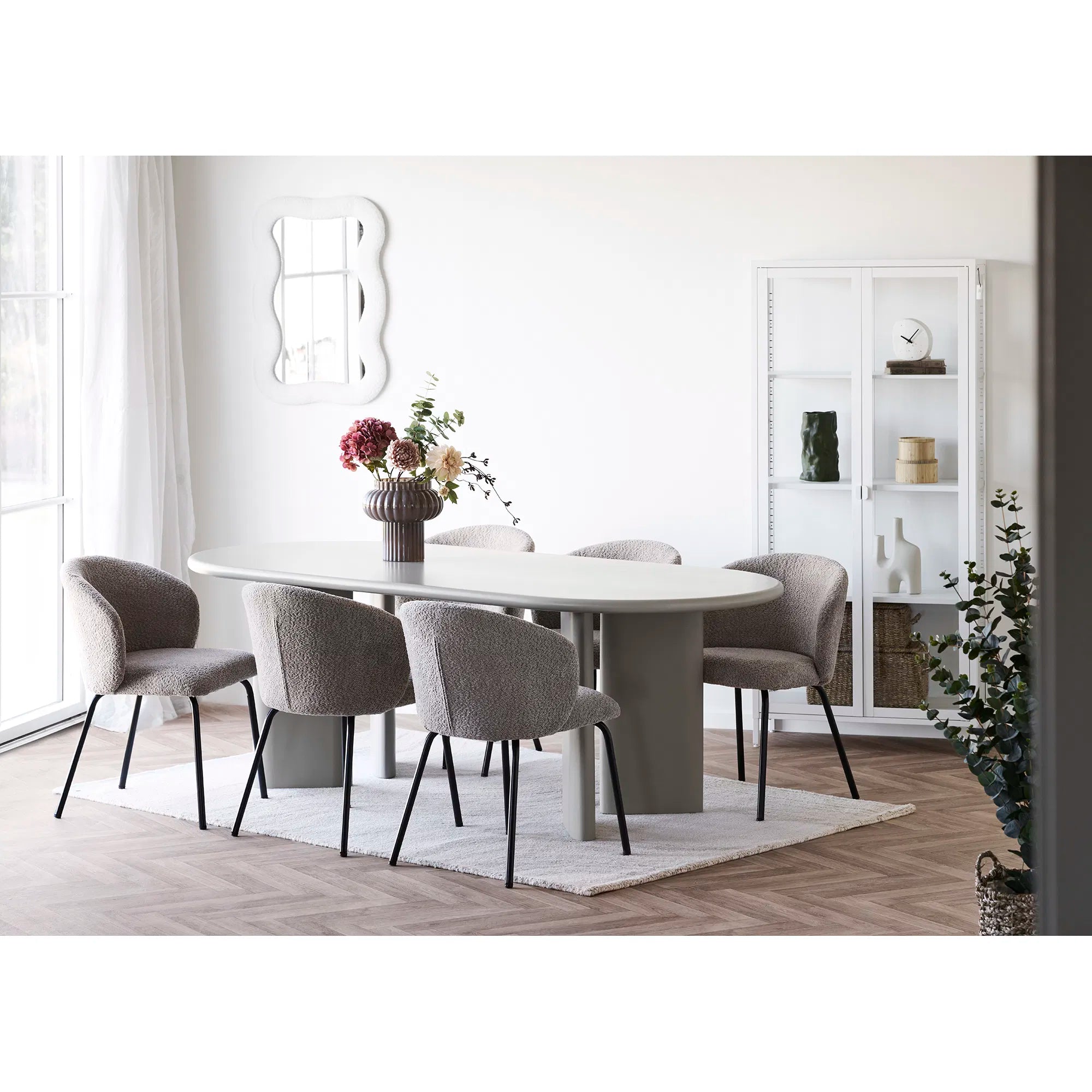Τραπεζαρία Nagano - MDF Απόχρωση Sand W100 x H75 x L220 cm HOUSE NORDIC