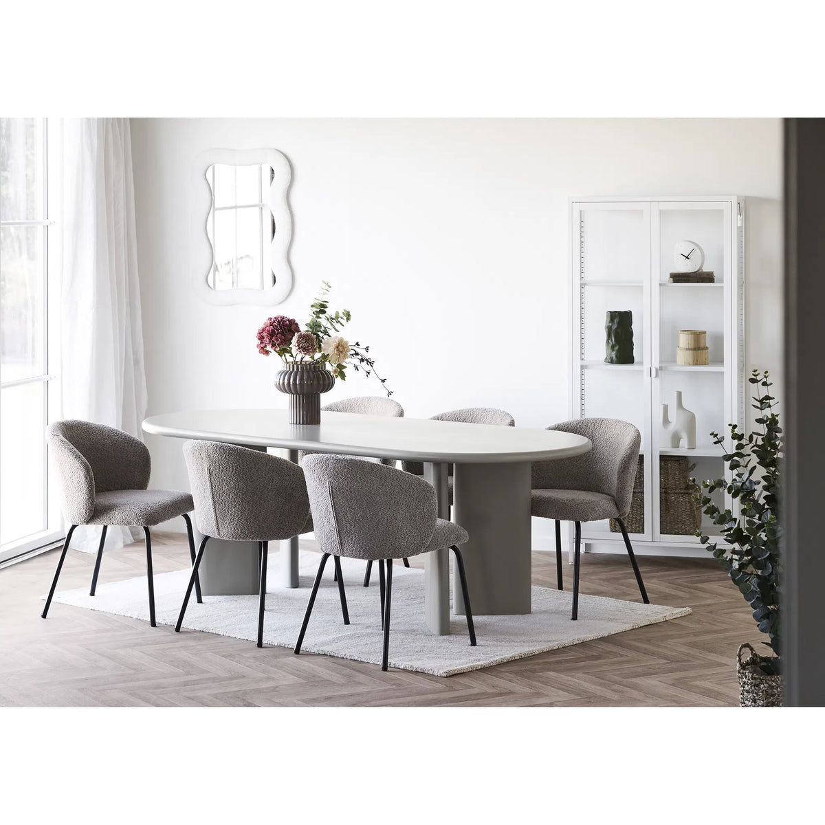 Τραπεζαρία Nagano - MDF Απόχρωση Sand W100 x H75 x L220 cm HOUSE NORDIC