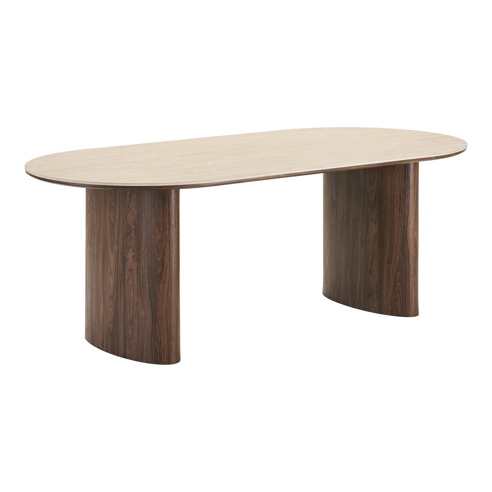 ραπεζαρία Delphi Ceramic Table Top, Travertine/Dark Brown 100x210x76 cm HOUSE NORDIC