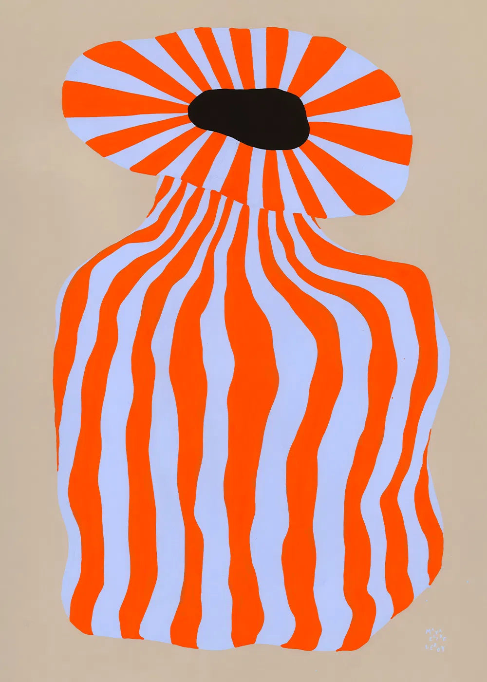 PAPER COLLECTIVE Poster Πόστερ Doodle Of A Doodle 01 - Πορτοκαλί Γαλάζιο 50 x 50 PAPER COLLECTIVE