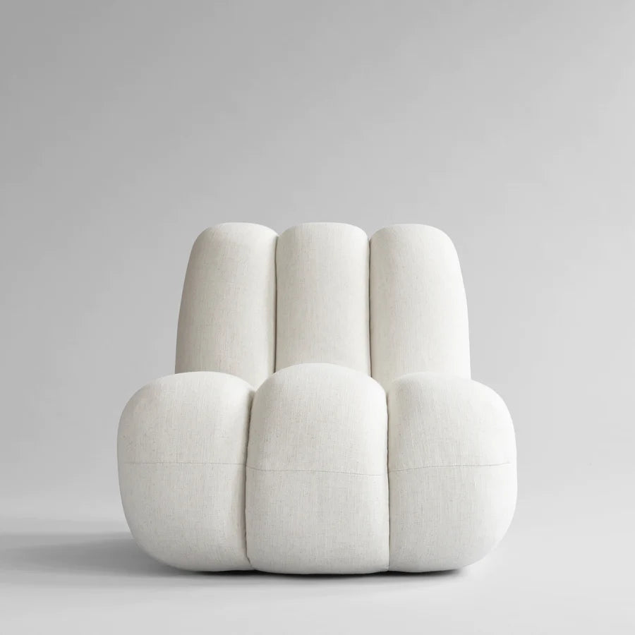 101 COPENHAGEN Πολυθρόνα Πολυθρόνα Toe Chair Λευκή Λινή L70xW80xH72 cm 101 COPENHAGEN