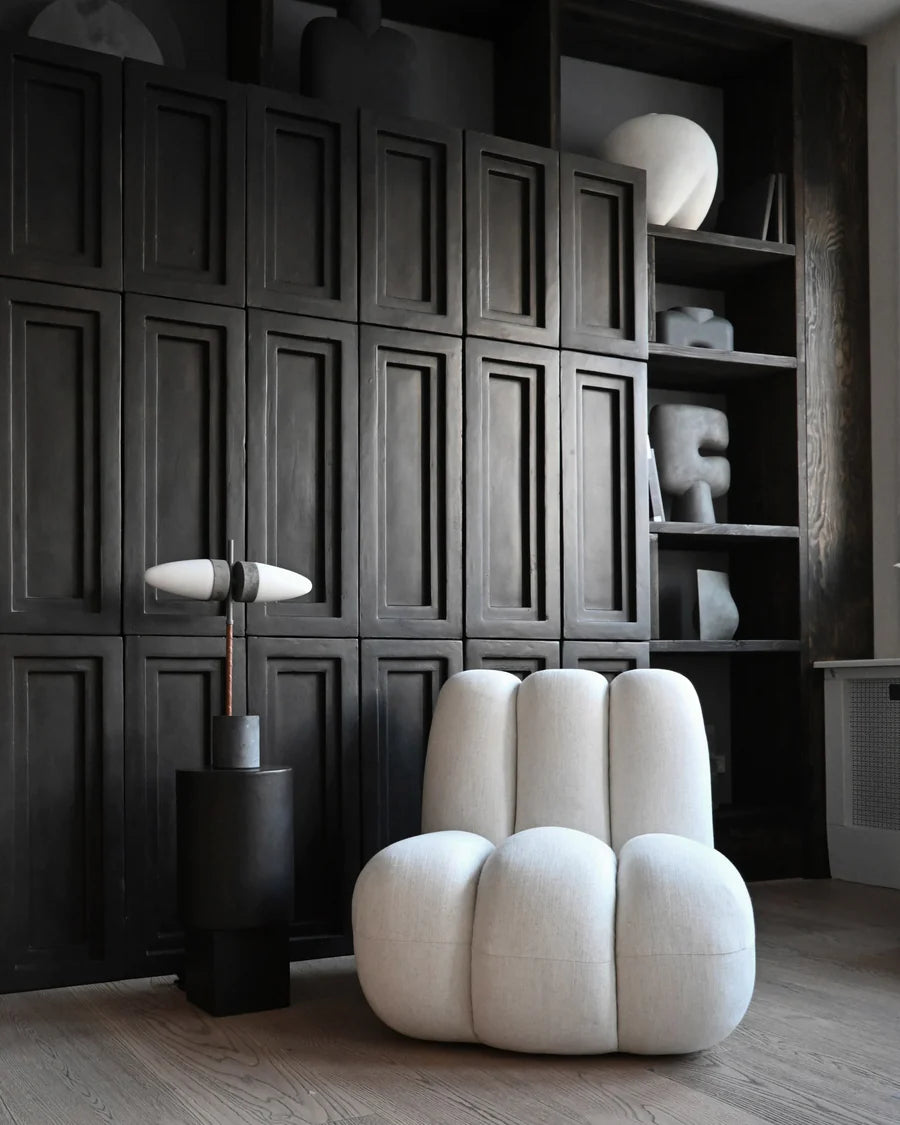 101 COPENHAGEN Πολυθρόνα Πολυθρόνα Toe Chair Λευκή Λινή L70xW80xH72 cm 101 COPENHAGEN