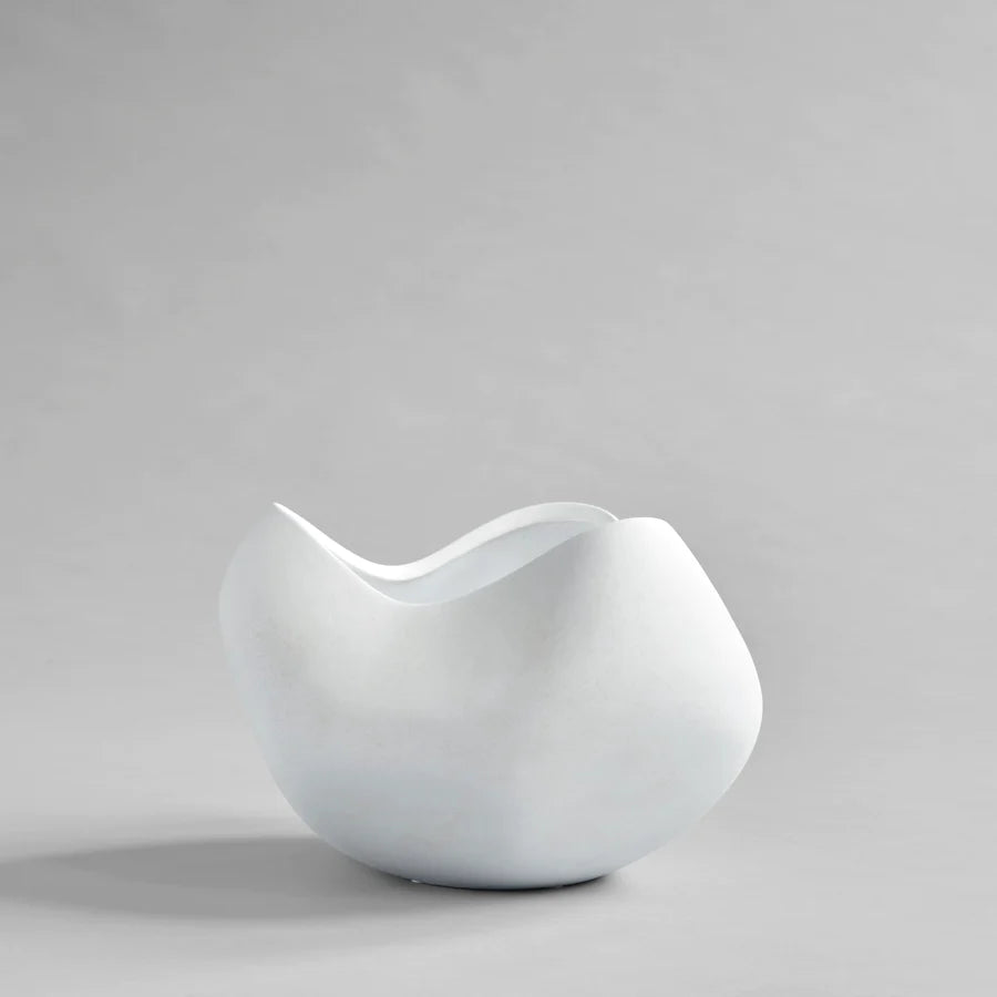101 COPENHAGEN Βάζο Curve Bowl Big Κεραμικό Διακοσμητικό Βάζο Άσπρο Η19,5x28,5x28,5cm 101 COPENHAGEN