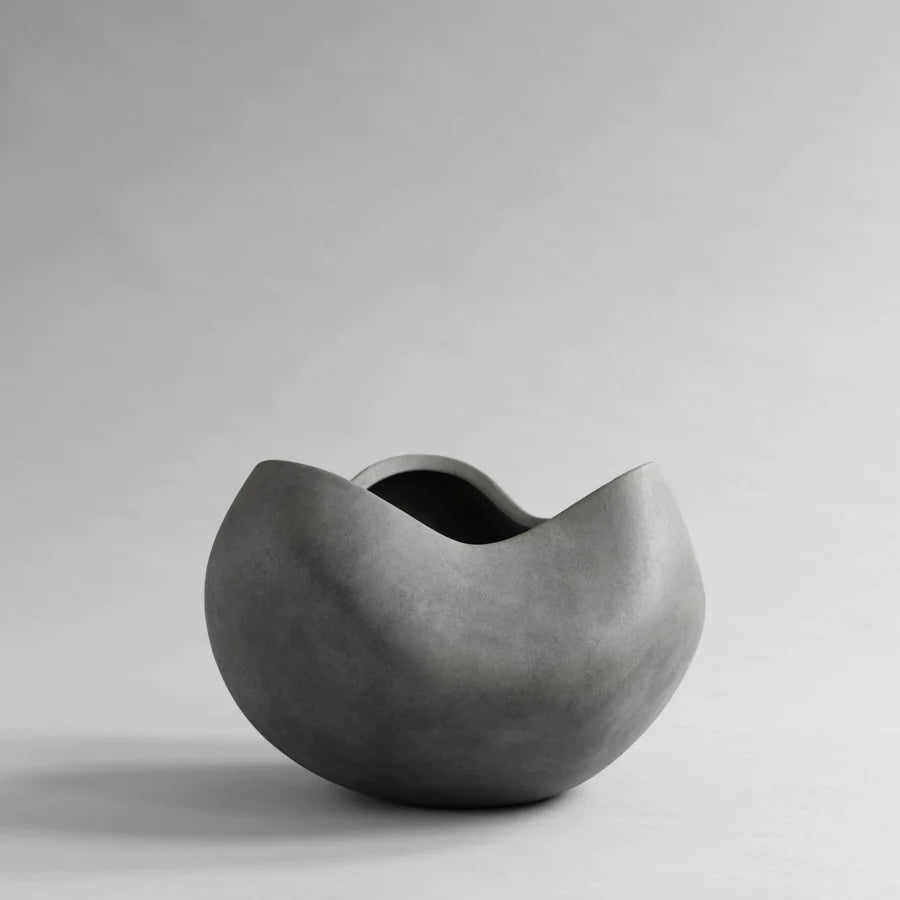 101 COPENHAGEN Βάζο Curve Bowl Big Κεραμικό Διακοσμητικό Βάζο Γκρι Η19,5x28,5x28,5cm 101 COPENHAGEN