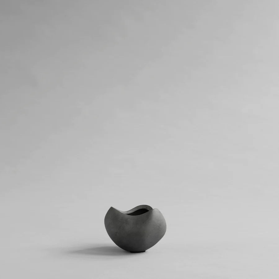 101 COPENHAGEN Διακοσμητικo Μπολ Curve Bowl Mini Κεραμικό Διακοσμητικό Βάζο Γκρι Η7,5x10,5x11,5cm 101 COPENHAGEN