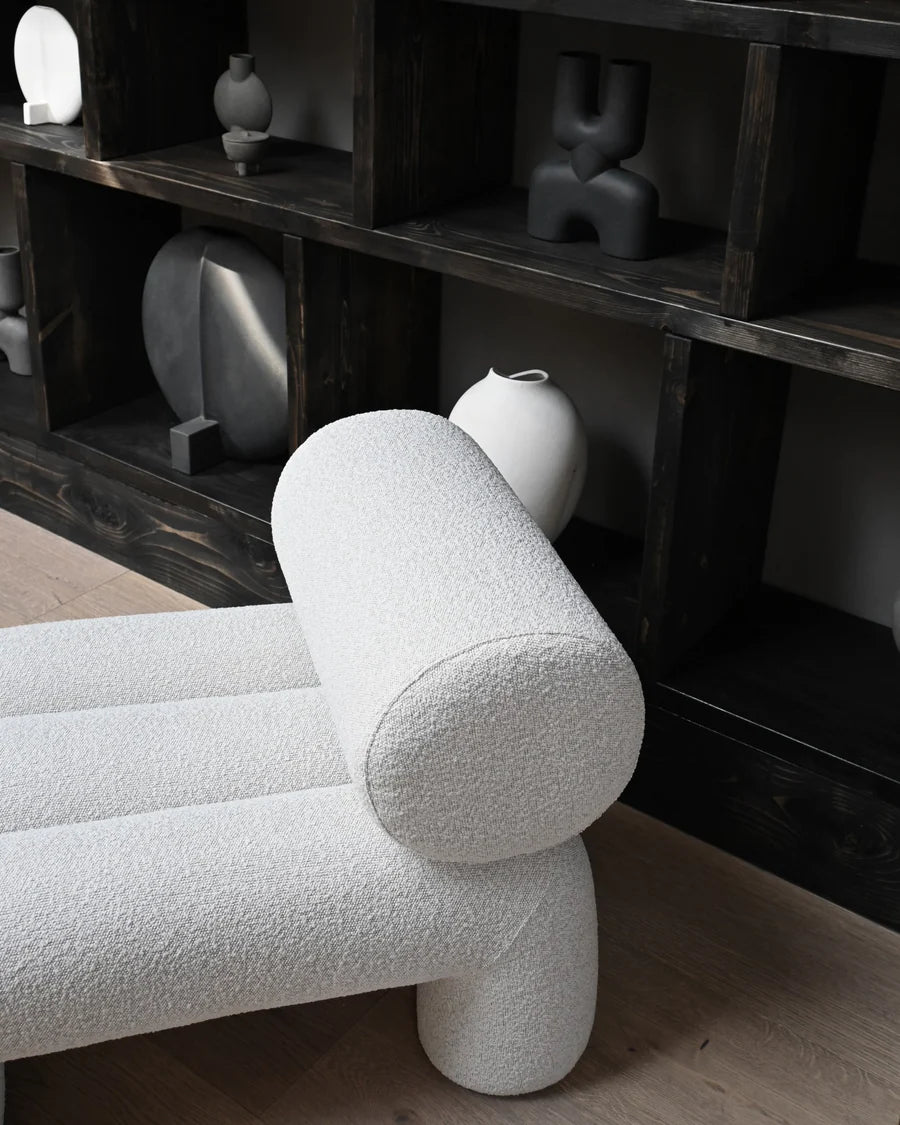 101 COPENHAGEN Πολυθρόνα Πολυθρόνα Foku Chair Bouclé Άσπρο Μπουκλε L86xW60xH71.5 cm 101 COPENHAGEN