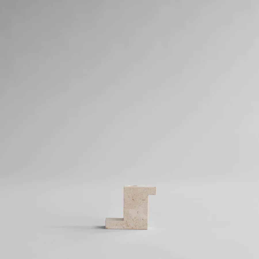 101 COPENHAGEN Κηροπήγιο Κηροπήγιο Brick Tall Ασβεστόλιθος Μπεζ L12.5xW7.5xH5 cm 101COPENHAGEN