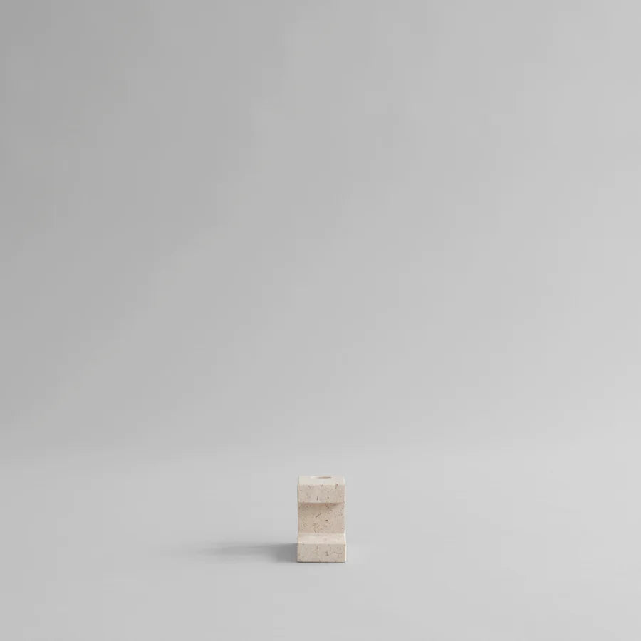 101 COPENHAGEN Κηροπήγιο Κηροπήγιο Brick Low Ασβεστόλιθος Μπεζ L14xW5xH7.5 cm 101COPENHAGEN