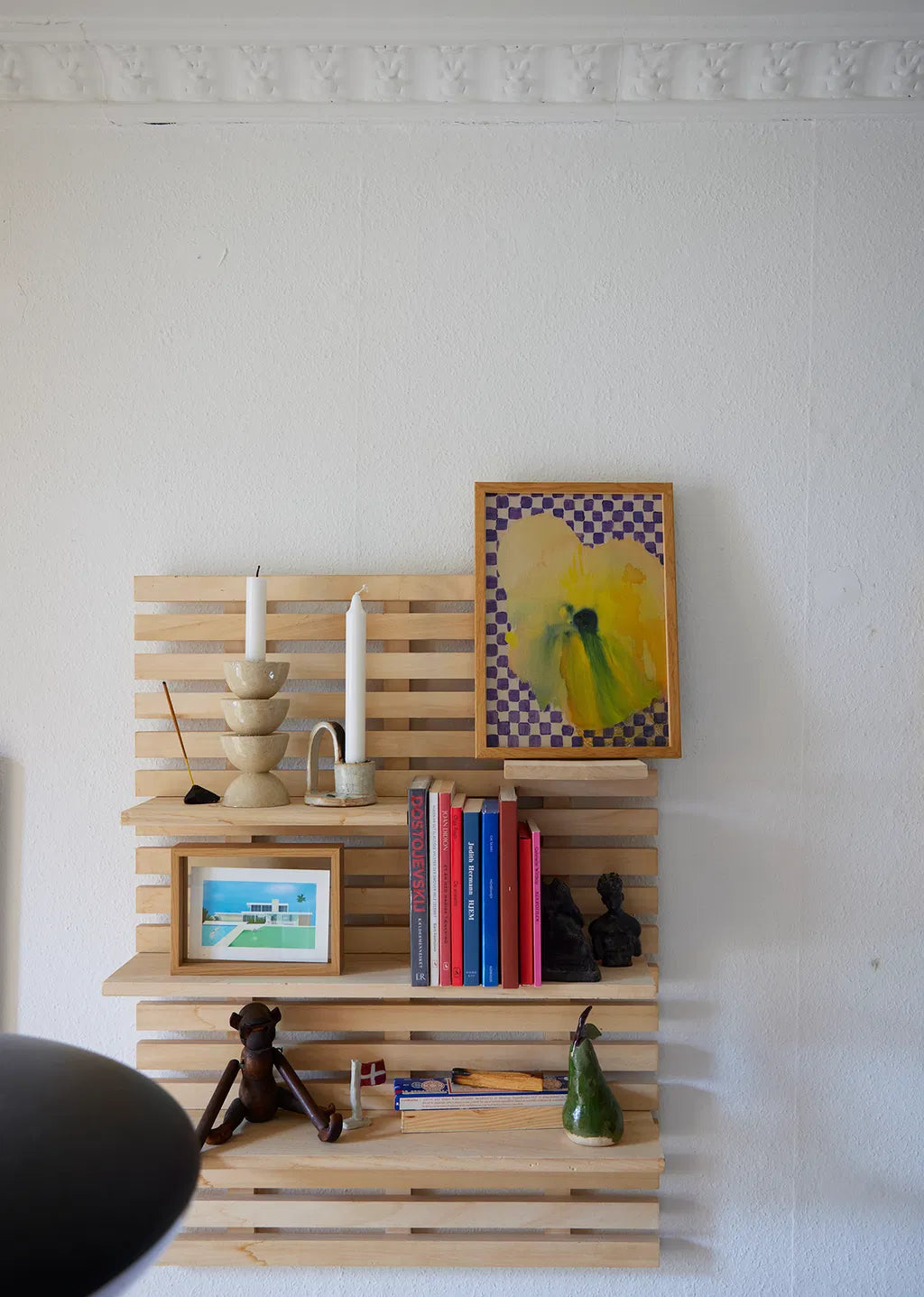 PAPER COLLECTIVE Poster Πόστερ Flower With Checks 02 - Κίτρινο Μωβ 50 x 70 PAPER COLLECTIVE