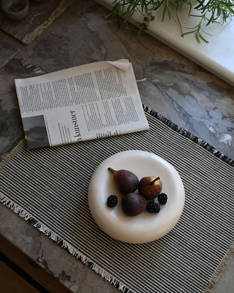 101 COPENHAGEN Διακοσμητικός Δίσκος Πιάτο Native Tray Fat Κεραμικό Άσπρο Birch H7cm x W20 cm x L20 cm 101 COPENHAGEN