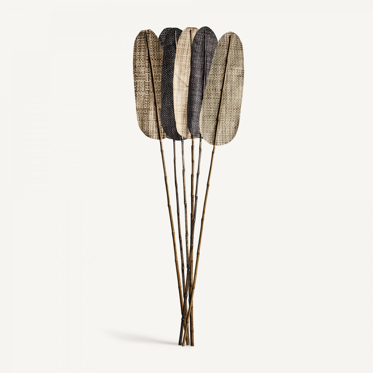 VICAL Καρέκλα Διακοσμητικά Κλάδια σετ 6 τμχ Φυσικές Ίνες Μαύρο/Μπεζ H202xW26xD1 cm VICAL