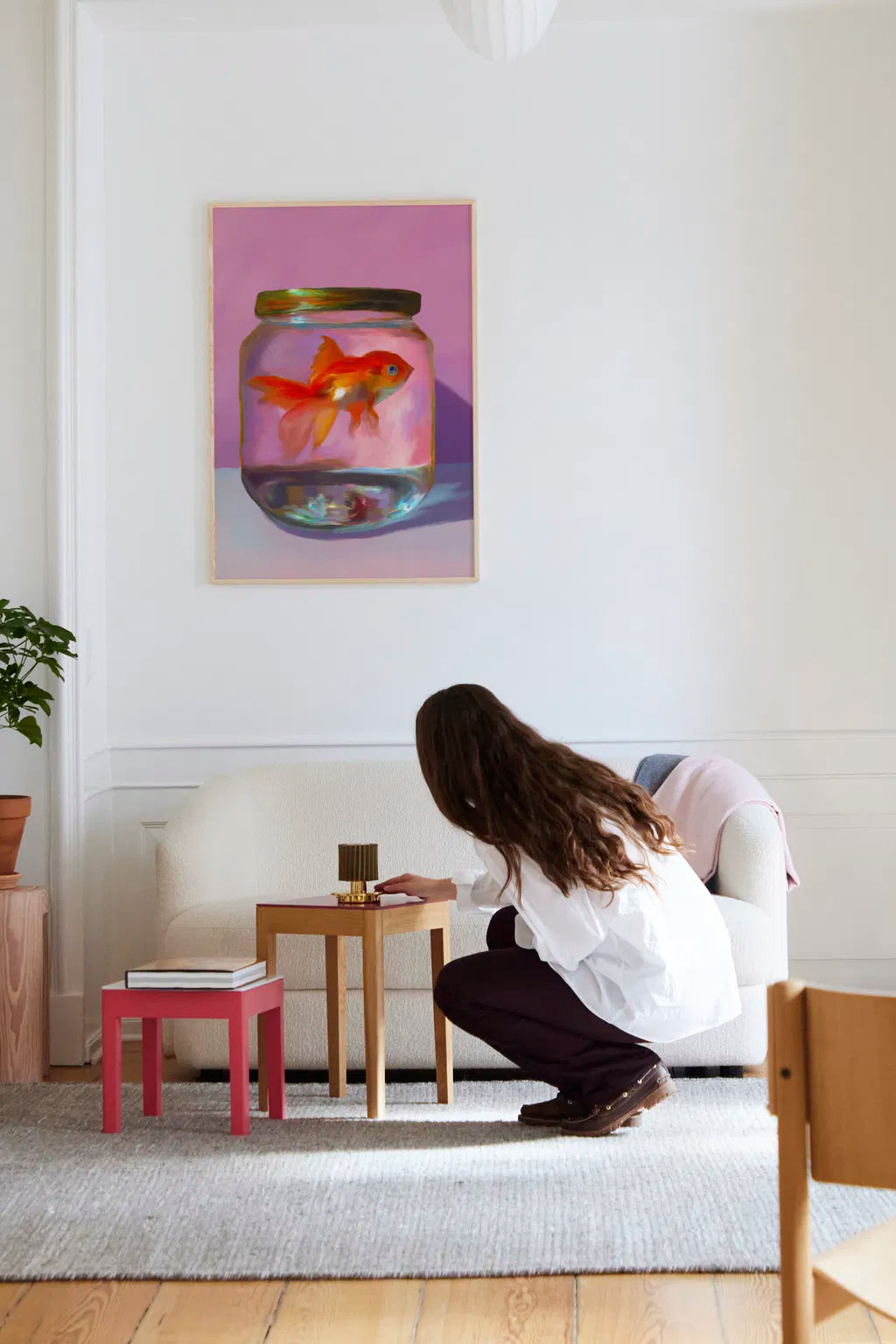 PAPER COLLECTIVE Poster Πόστερ Fish - Ροζ Πορτοκαλί 50 x 70 PAPER COLLECTIVE