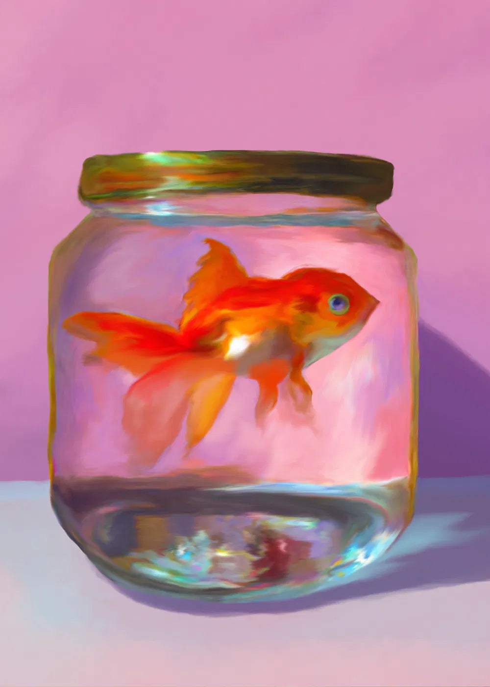 PAPER COLLECTIVE Poster Πόστερ Fish - Ροζ Πορτοκαλί 50 x 70 PAPER COLLECTIVE