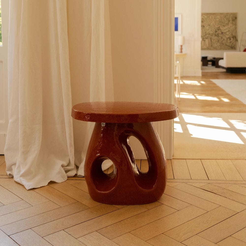 Βοηθητικό Τραπέζι 10 rust Amé Καφέ Terracotta Κεραμικό L 52 W 37 H 45 cm SERAX