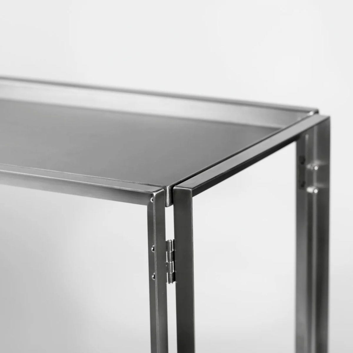 HINTSDECO Coffee Table Πτυσσόμενο Βοηθητικό Τραπέζι Ανοξείδωτο ατσάλι 40x40x44cm KRISTINA DAM