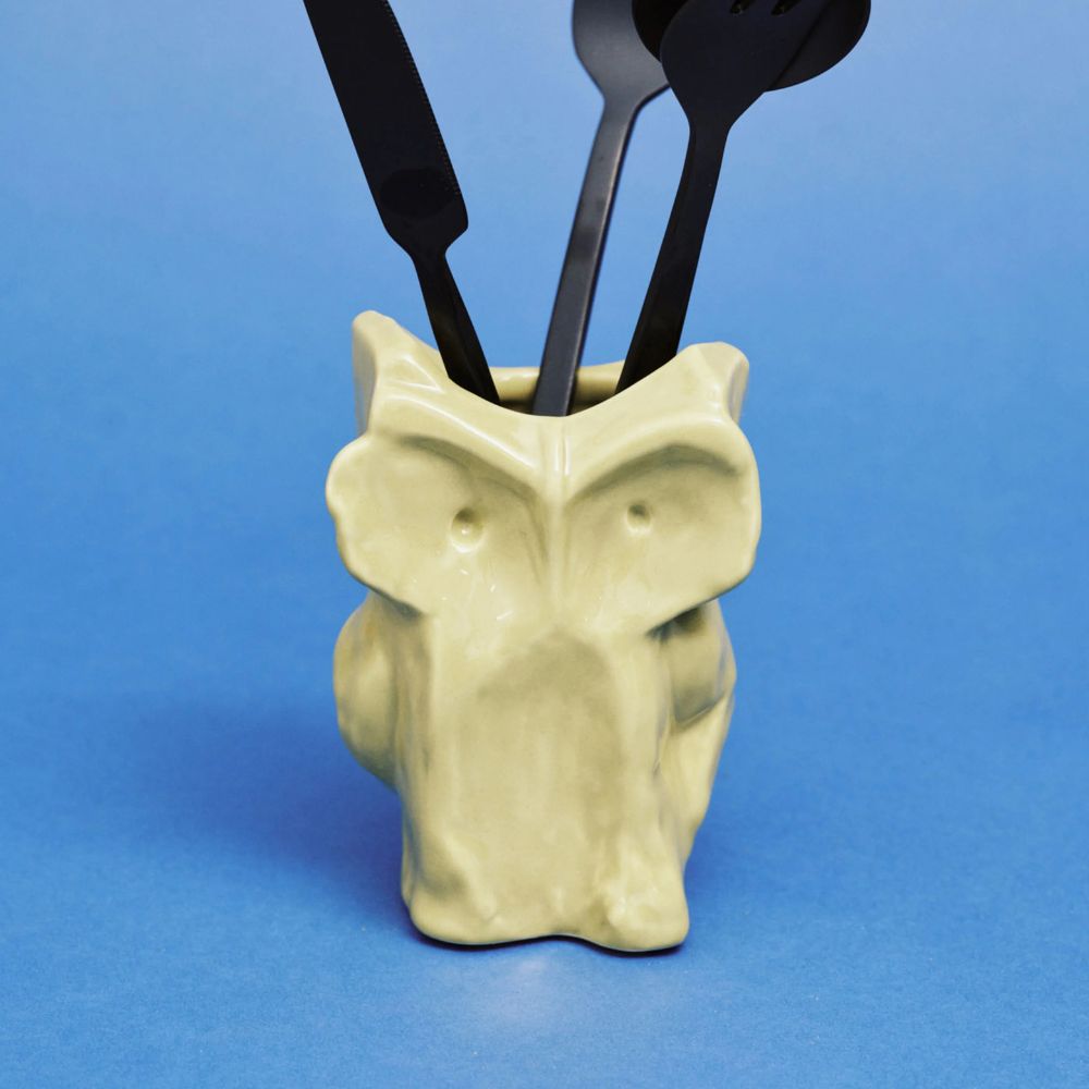 Διακοσμιτικό Βάζο Owl XS Butter Κίτρινο Κεραμικό 13x12x18cm SERAX - MARNI