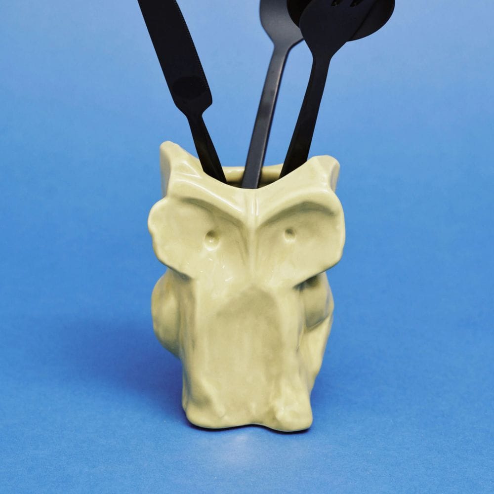 Διακοσμιτικό Βάζο Owl XS Butter Κίτρινο Κεραμικό 13x12x18cm SERAX - MARNI