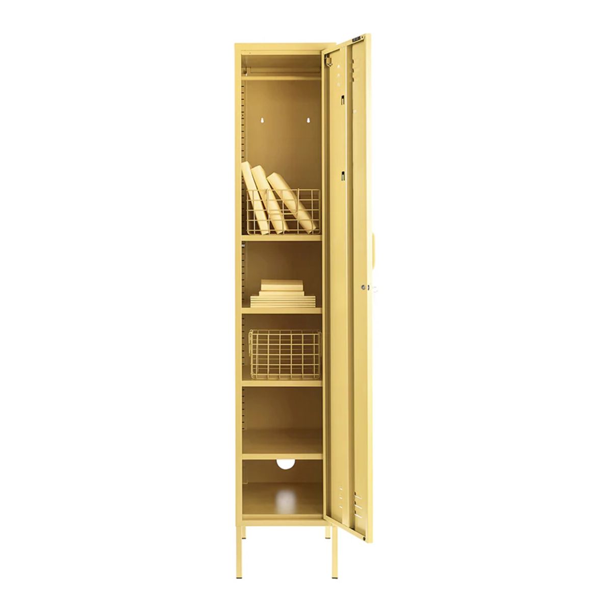 Mustard Ντουλάπι Μεταλλικό ντουλάπι Locker Skinny in butter χάλυβα H183xW35xD46cm Mustard