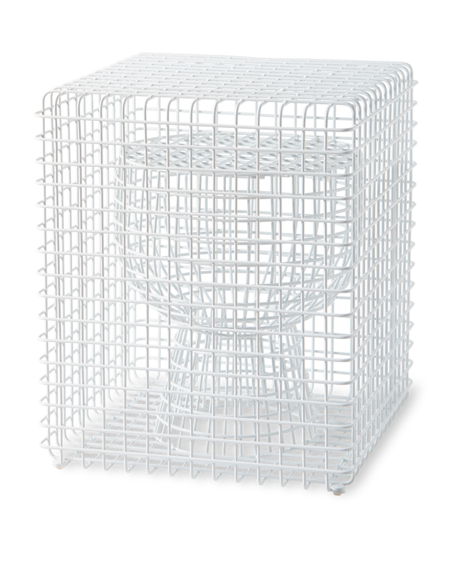 POLSPOTTEN Σκαμπό Σκαμπό Tip Tap Μεταλλικό Άσπρο L40xW40xH47 cm POLSPOTTEN