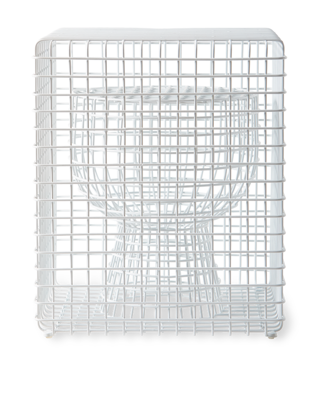 POLSPOTTEN Σκαμπό Σκαμπό Tip Tap Μεταλλικό Άσπρο L40xW40xH47 cm POLSPOTTEN
