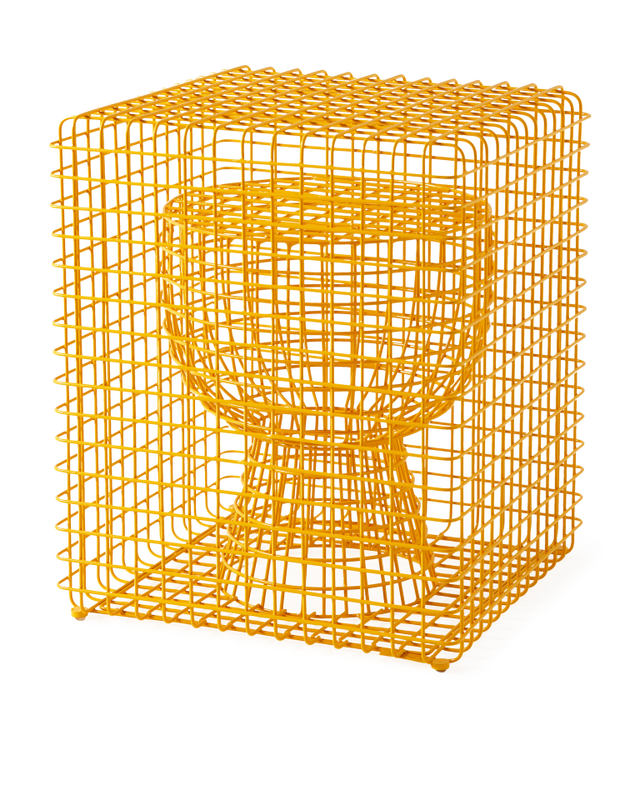 POLSPOTTEN Σκαμπό Σκαμπό Tip Tap Μεταλλικό Κίτρινο L40xW40xH47 cm POLSPOTTEN