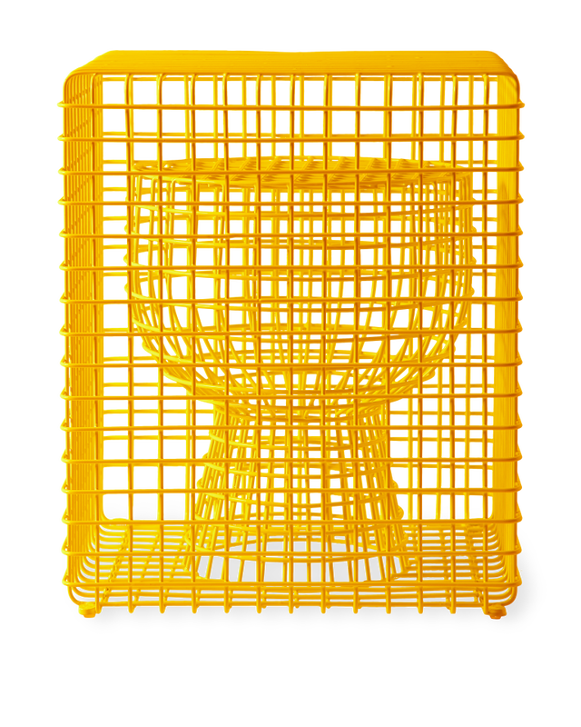 POLSPOTTEN Σκαμπό Σκαμπό Tip Tap Μεταλλικό Κίτρινο L40xW40xH47 cm POLSPOTTEN