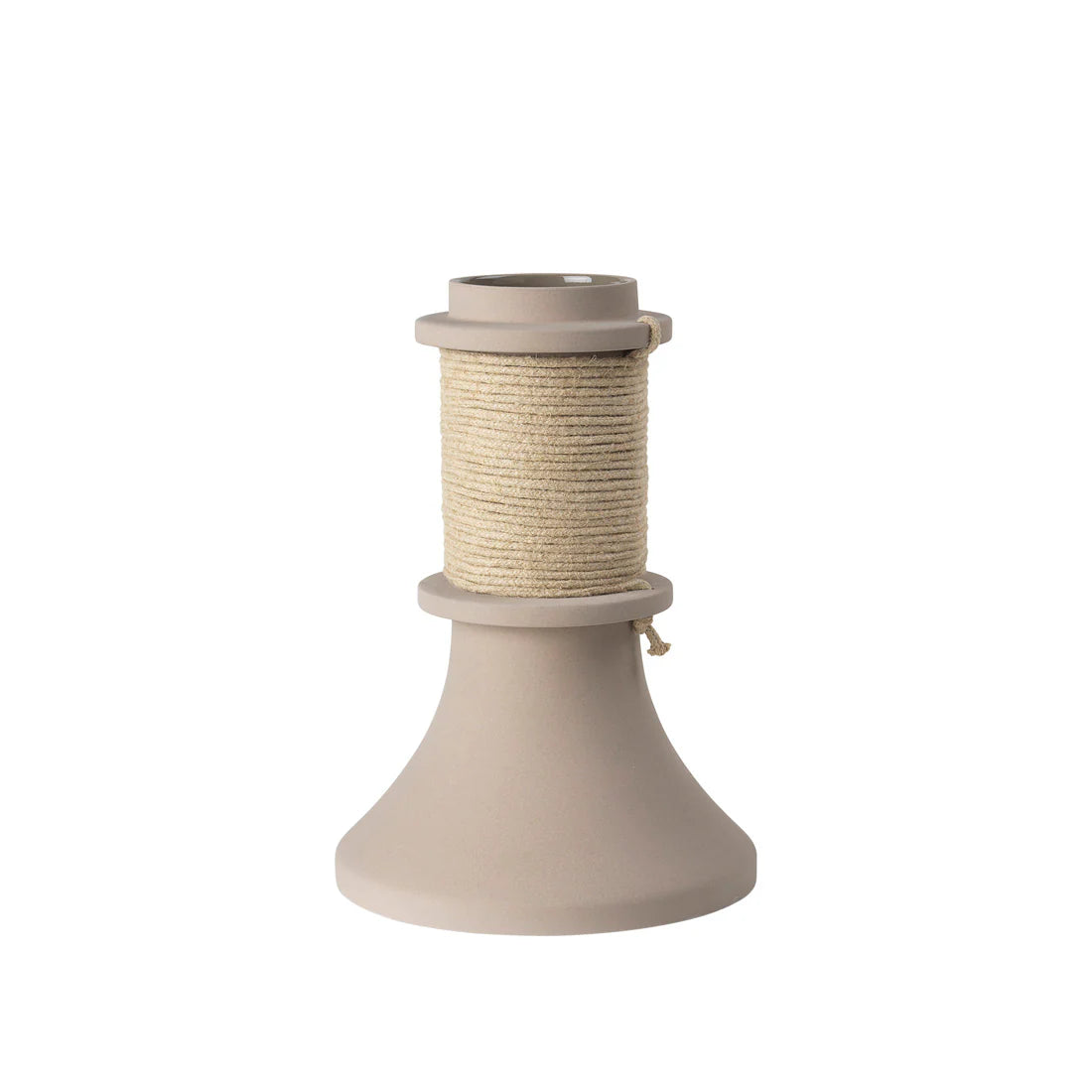 KRISTINA DAM studio ΒΑΖΟ Γλυπτό Βάζο Rope Μπεζ Τερακότα / Λινός Σπάγκος Ø23 x H33 cm KRISTINA DAM