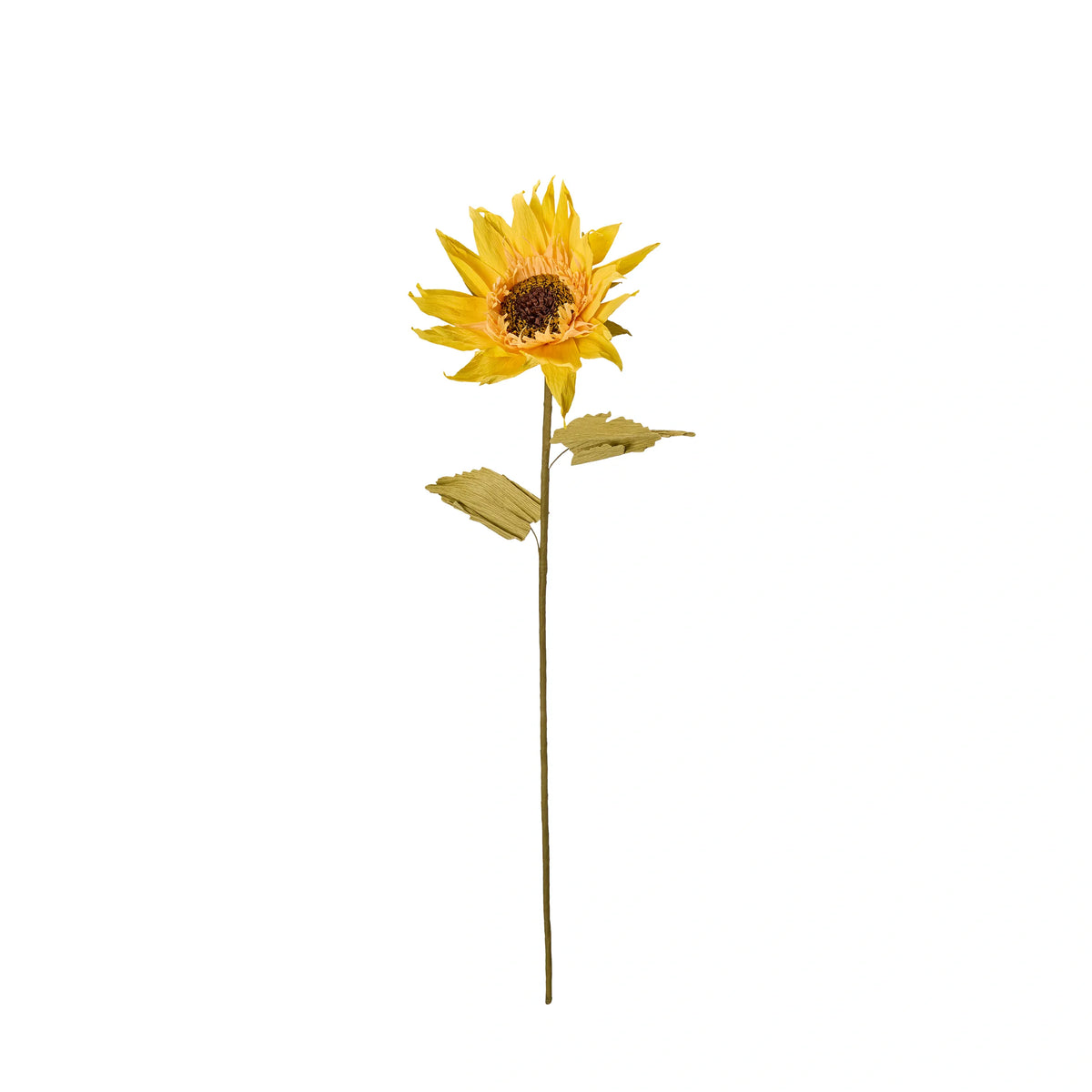 Διακοσμητικά Λουλούδια Sunflower - Χαρτί Σίδηρος Κίτρινο Πορτοκαλί Καφέ 18 x 72 cm HintsDeco