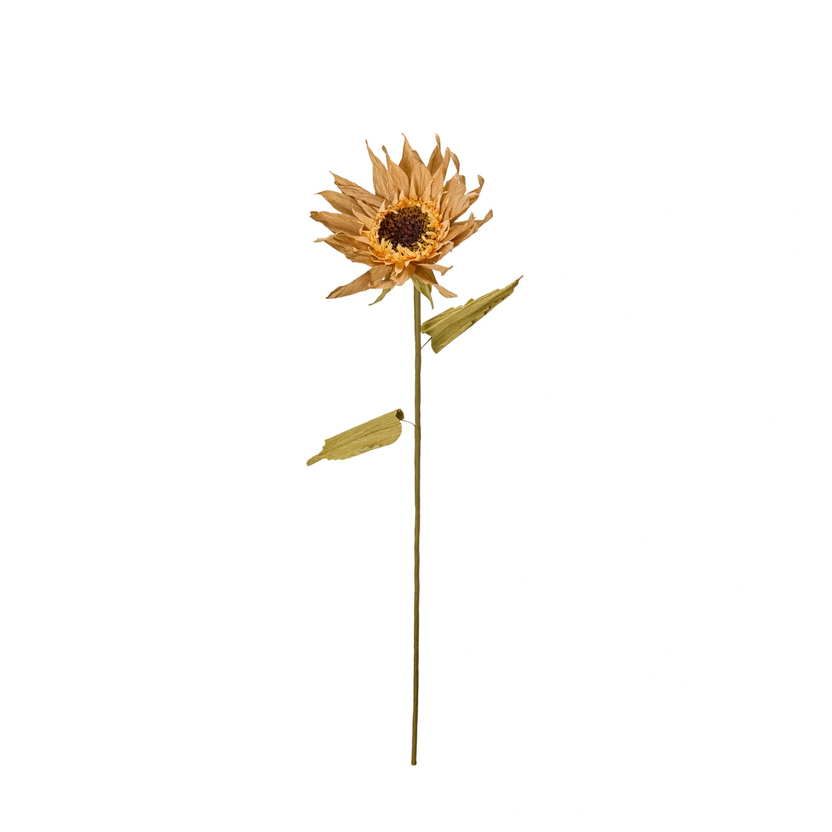 Διακοσμητικά Λουλούδια Sunflower - Χαρτί Σίδηρος Κίτρινο Πορτοκαλί Καφέ 18 x 72 cm HintsDeco