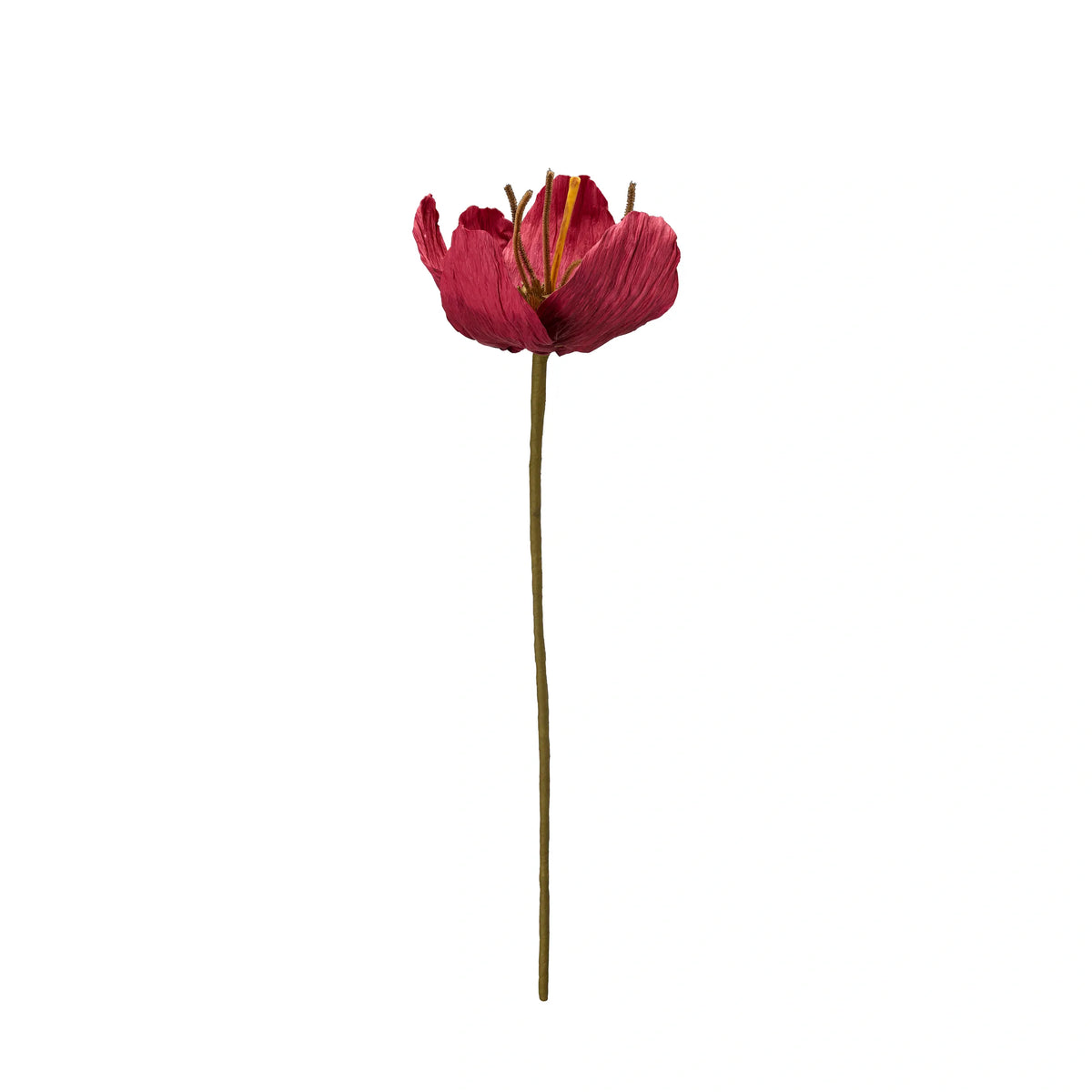 Διακοσμητικό Λουλούδι Tulip - Χαρτί Σίδηρος Κόκκινο 16 x 75 cm HintsDeco