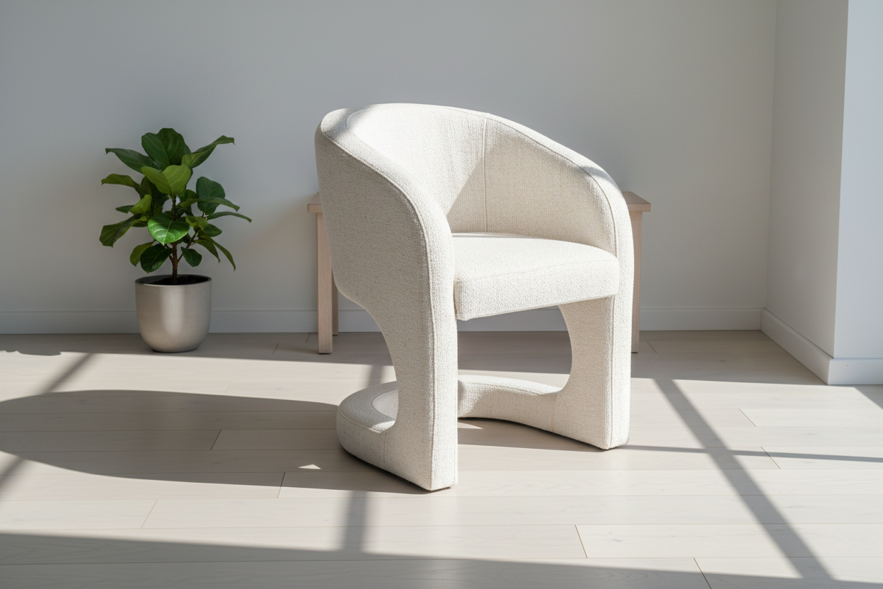 Πολυθρόνα BILAIS Μέταλλο/ Πολυεστέρας Off White 62 x 60 x 78 cm VICAL