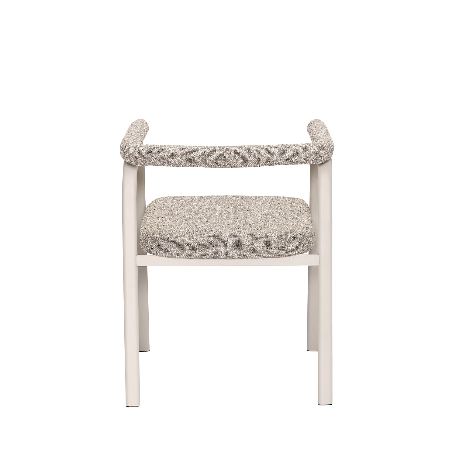 HUBSCH καρέκλα Καρέκλα Τραπεζαρίας Ecto Sand Μπεζ 58x53xh72cm Μέταλλο / Polyester (100%) HUBSCH