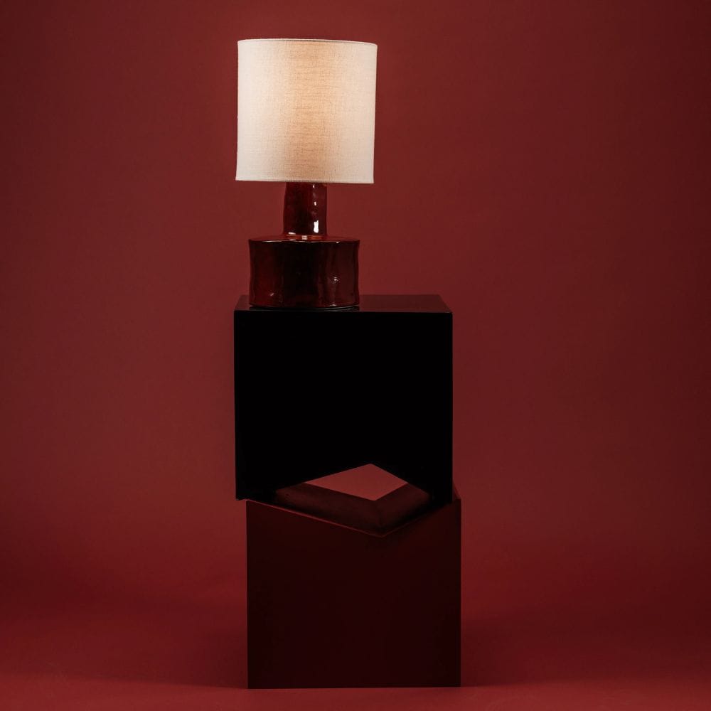 ιο Φωτιστικό Μπορντώ Κεραμικό E27 / 5W LED/ L 25 W 25 H 47cm SERAX